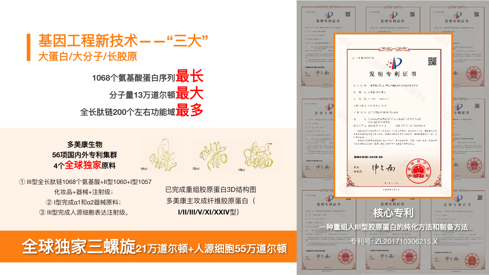 多美康重组胶原核心技术与专利